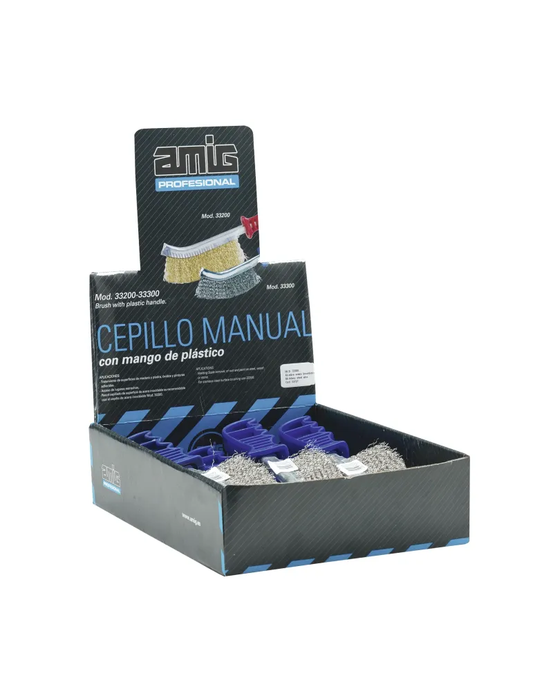 Cepillo manual con mango 33200 - 255 x 123 x 16 x 28 mm - Acero - Latonado