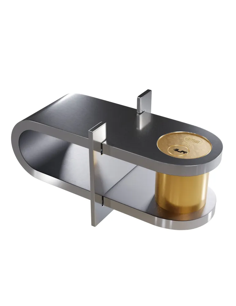 Cerradura 680 - 115 x 40 mm - Latón - Cromado brillo