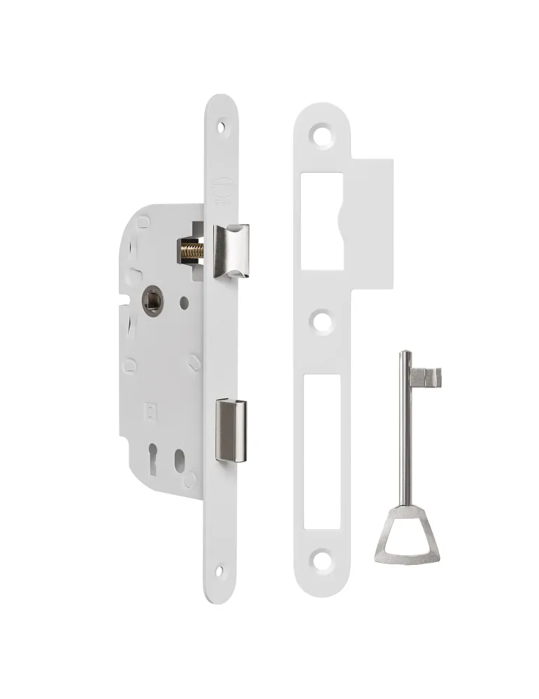 Cerradura 771AL - 40/70 mm - Acero - Blanco