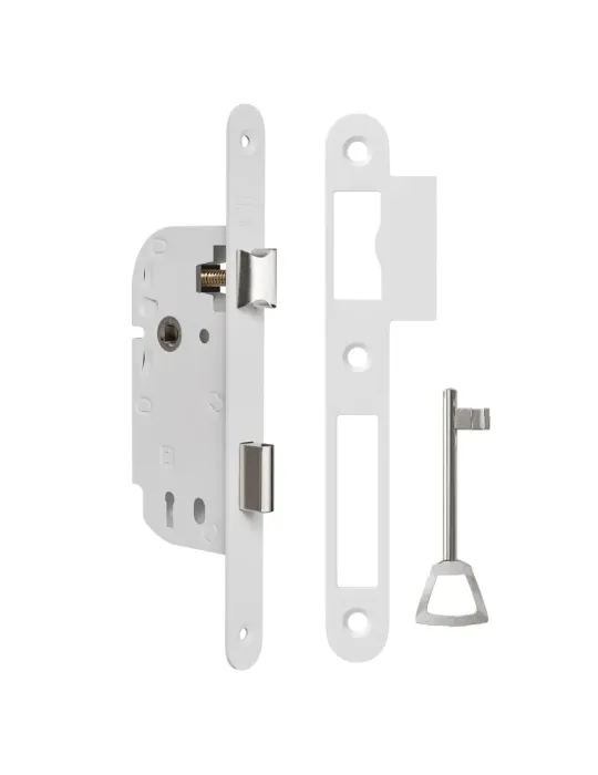 Cerradura 771AL - 40/70 mm - Acero - Blanco