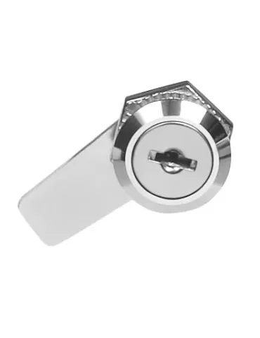 Cerradura buzón 4A - Ø18 x 16 x 42 mm - Acero - Niquelado