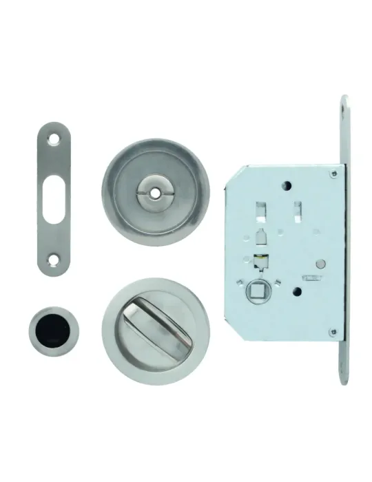 Cerradura kit 607 - 50 mm - Acero - Cromado mate