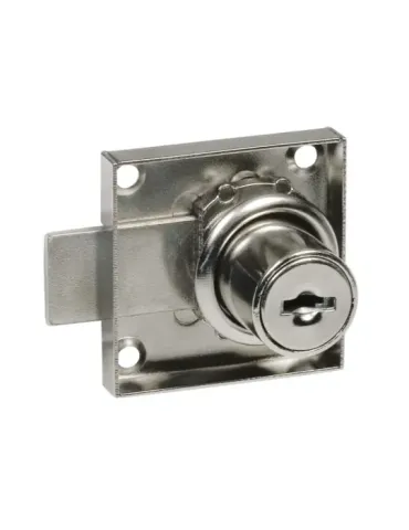 Cerradura mueble llaves iguales 1A1 - 40 x 40 mm - Acero - Niquelado