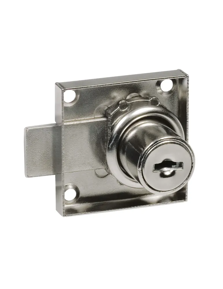 Cerradura mueble llaves iguales 1A1 - 40 x 40 mm - Acero - Niquelado