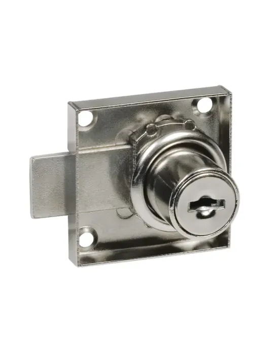 Cerradura mueble llaves iguales 1A1 - 40 x 40 mm - Acero - Niquelado