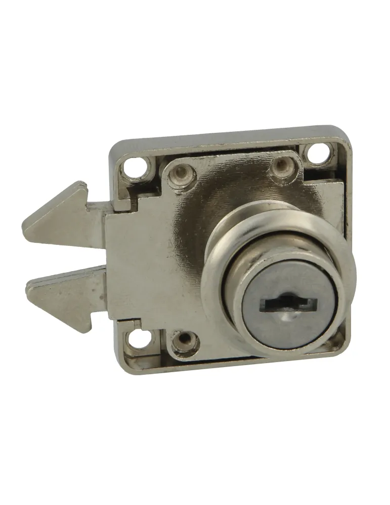 Cerradura mueble llaves iguales 2A1 - 40 x 40 mm - Acero - Niquelado