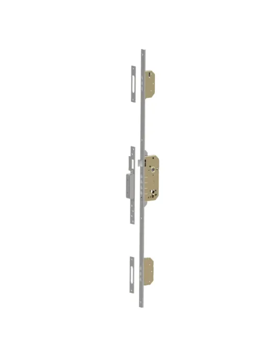Cerradura multipunto 410 - 1.000 mm - Acero - Esmaltado plata