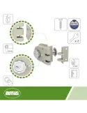 Cerradura sobreponer 1396 - 60 mm - Beige - Derecha