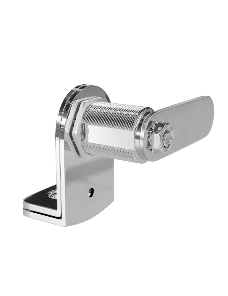 Cerradura taquilla candado AM20 - 60 x 46 x 25 mm - Zamak - Cromado brillo