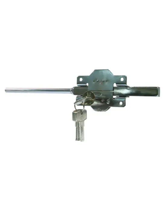 Cerrojo de seguridad 2 LR - 105 x 170 mm - Acero - Cromado brillo