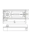 Cierrapuertas suelo 860 - Fuerza 3 - Aluminio - Plata