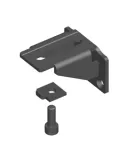 Soporte para pernio regulable 8080 - 52 x 50 x 35 mm - Acero - Negro