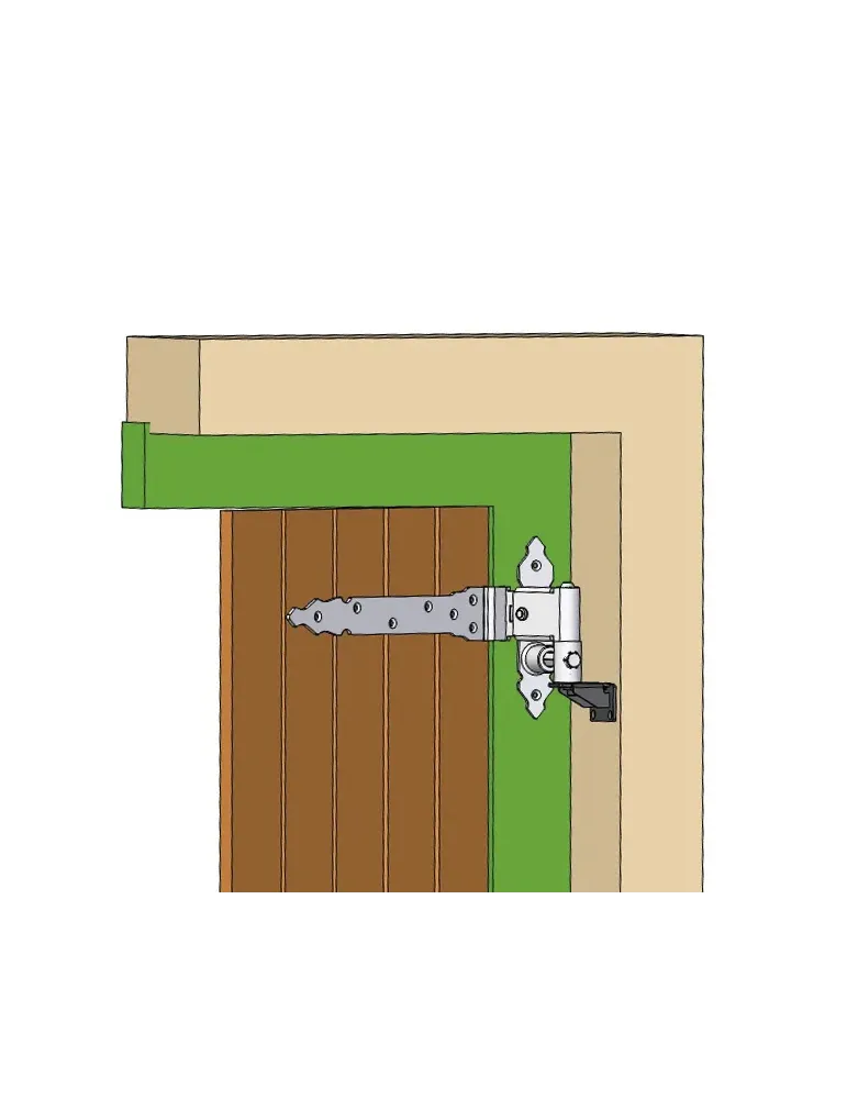 Soporte para pernio regulable 8080 - 52 x 50 x 35 mm - Acero - Negro
