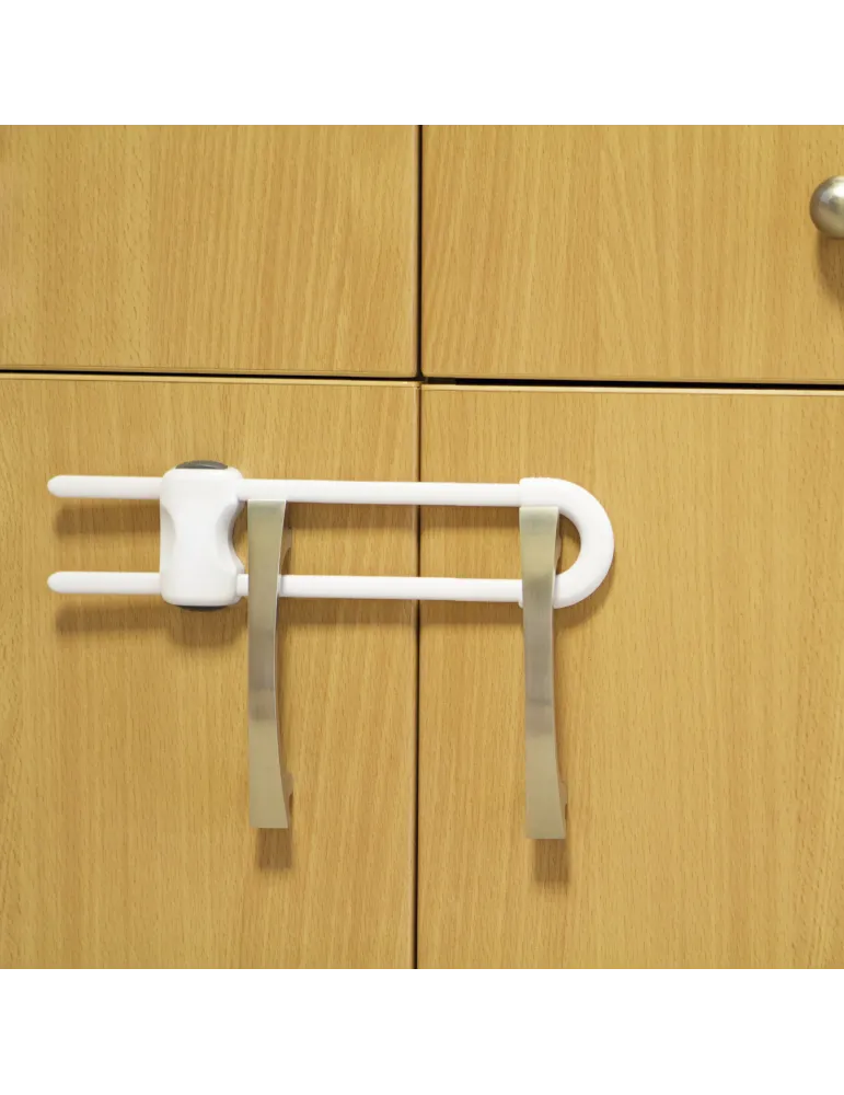 Cierre seguridad de puertas CS515 - 185 x 58 x 14 mm - ABS - Blanco