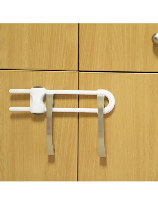 Cierre seguridad de puertas CS515 - 185 x 58 x 14 mm - ABS - Blanco