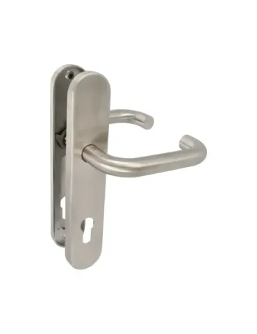 Manilla con placa 3PXB - 230 x 45 mm - Acero inoxidable 18/8 - Mate