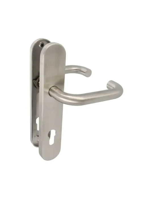 Manilla con placa 3PXB - 230 x 45 mm - Acero inoxidable 18/8 - Mate