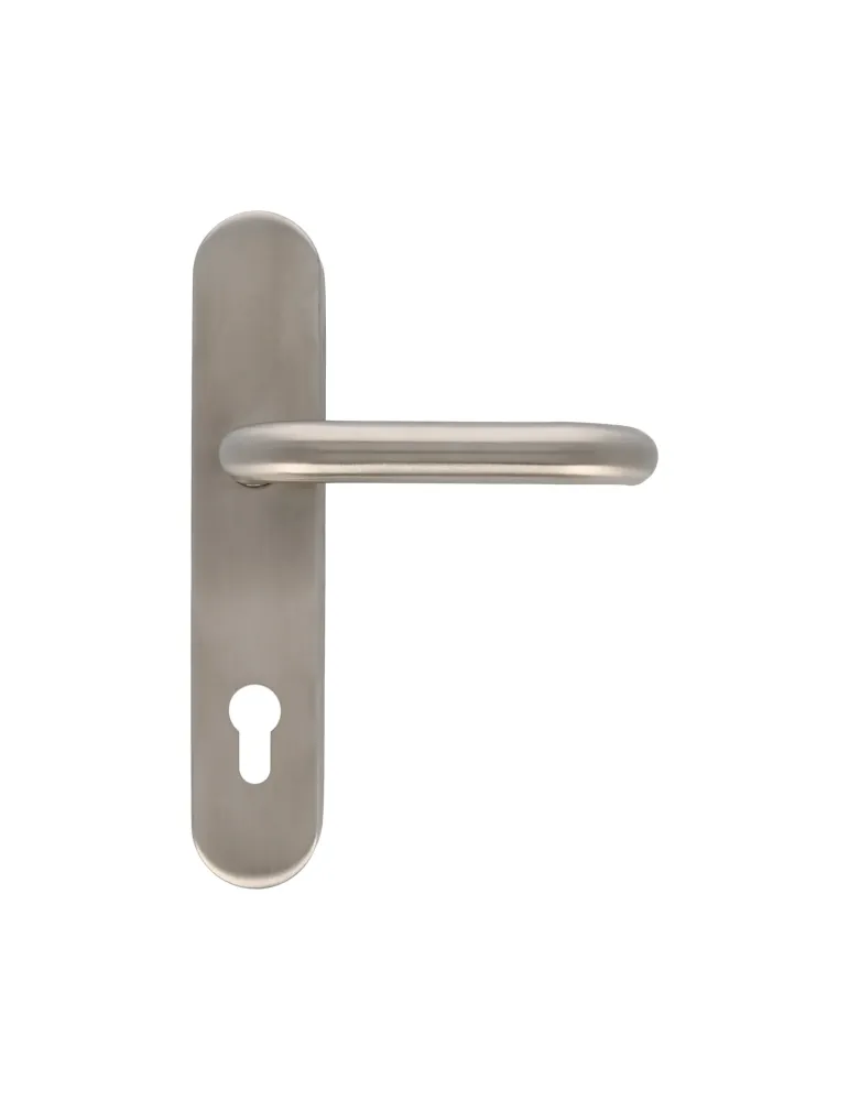 Manilla con placa 3PXB - 230 x 45 mm - Acero inoxidable 18/8 - Mate