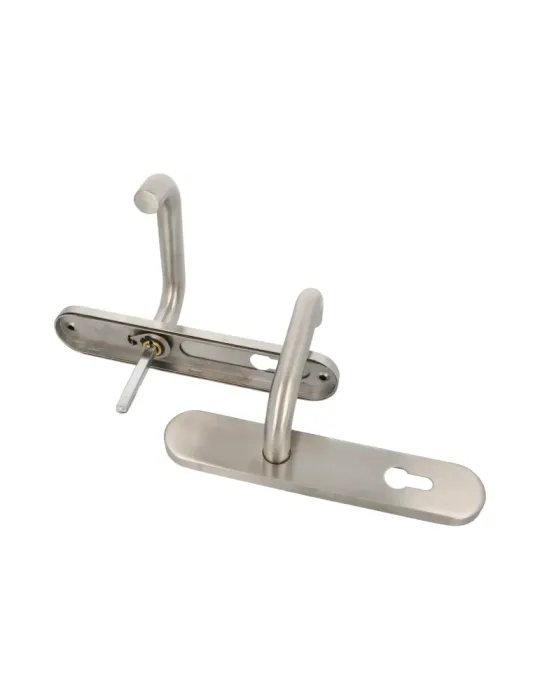 Manilla con placa 3PXB - 230 x 45 mm - Acero inoxidable 18/8 - Mate