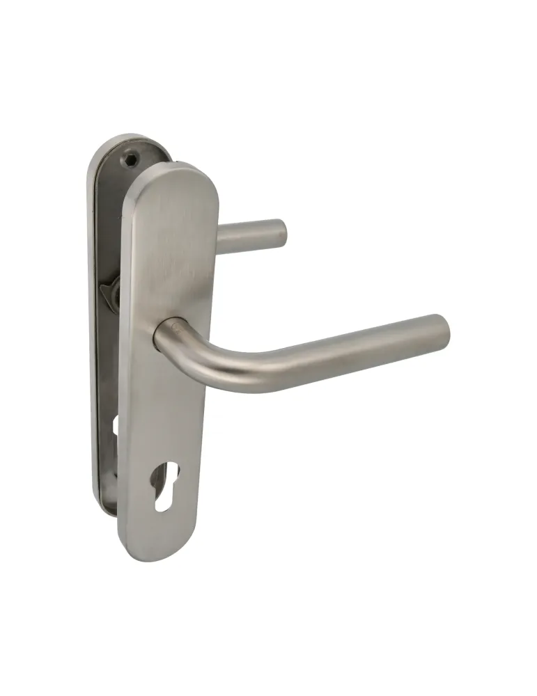 Manilla con placa 4PXB - 230 x 45 mm - Acero inoxidable 18/8 - Mate