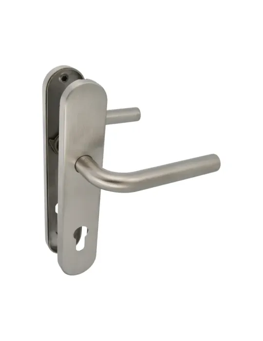 Manilla con placa 4PXB - 230 x 45 mm - Acero inoxidable 18/8 - Mate