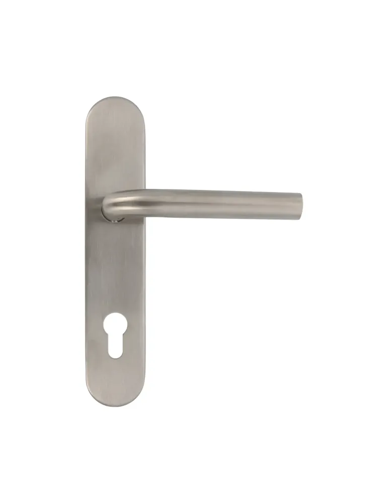 Manilla con placa 4PXB - 230 x 45 mm - Acero inoxidable 18/8 - Mate