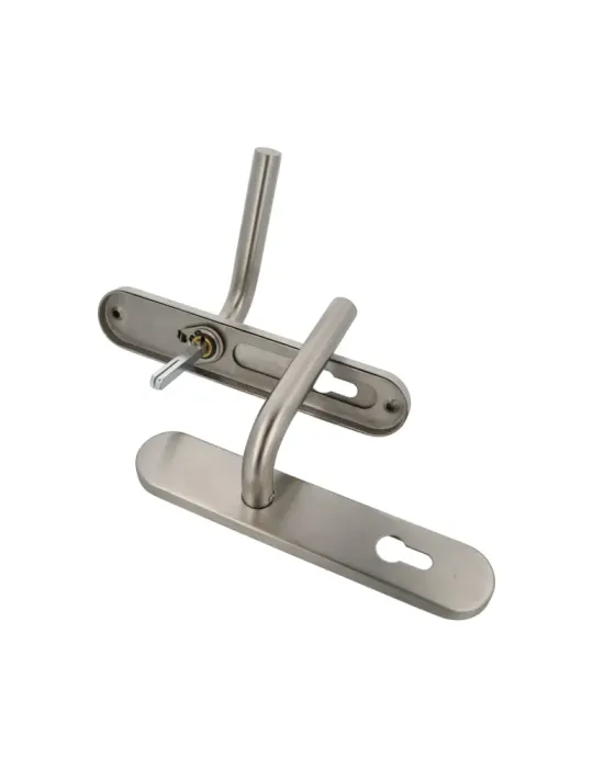 Manilla con placa 4PXB - 230 x 45 mm - Acero inoxidable 18/8 - Mate