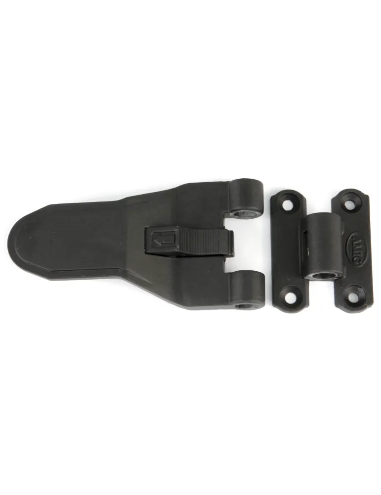 Herraje automático para balcones de una o dos hojas 2916 - 124 mm - Zamak - Negro