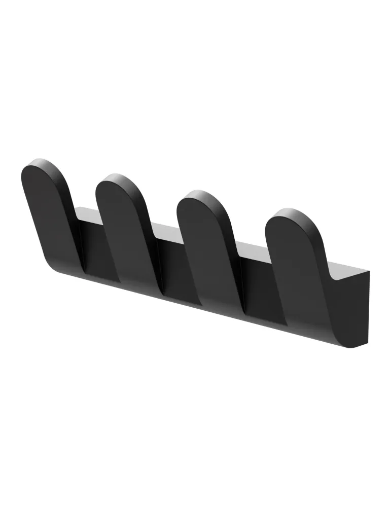 Colgador baño OMA-7 - 175 mm - Zamak - Negro mate
