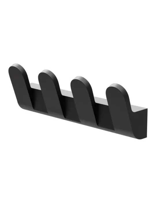 Colgador baño OMA-7 - 175 mm - Zamak - Negro mate