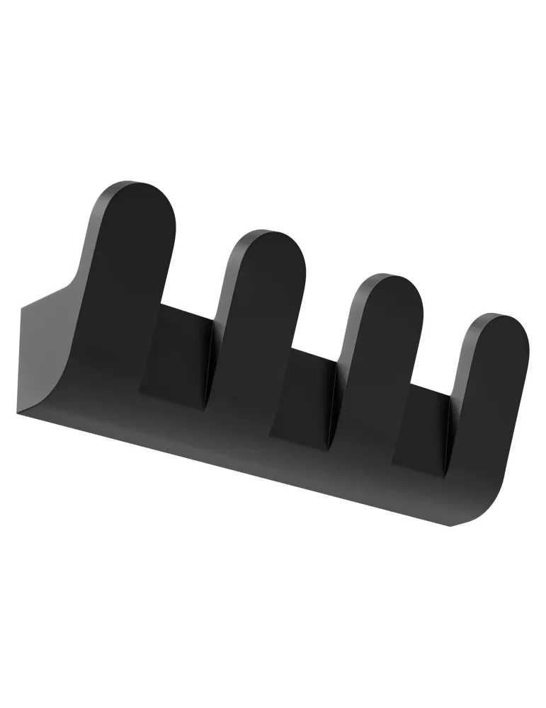 Colgador baño OMA-7 - 175 mm - Zamak - Negro mate