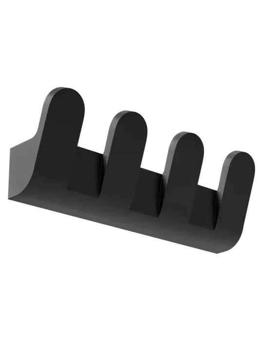 Colgador baño OMA-7 - 175 mm - Zamak - Negro mate