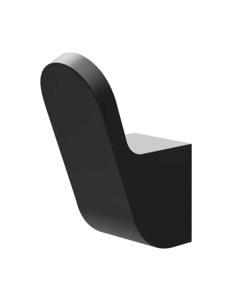 Colgador baño OMA-8 - 25 mm - Zamak - Negro mate
