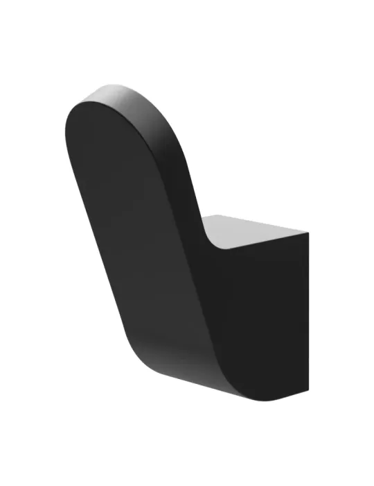 Colgador baño OMA-8 - 25 mm - Zamak - Negro mate