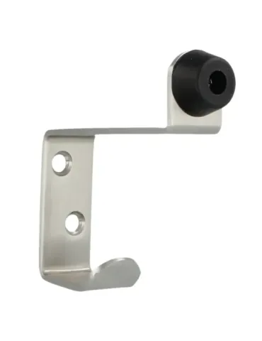 Colgador con tope 13 - 68 x 50 mm - Acero inoxidable 18/8 - Mate