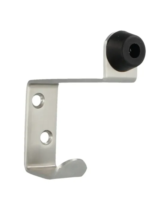 Colgador con tope 13 - 68 x 50 mm - Acero inoxidable 18/8 - Mate