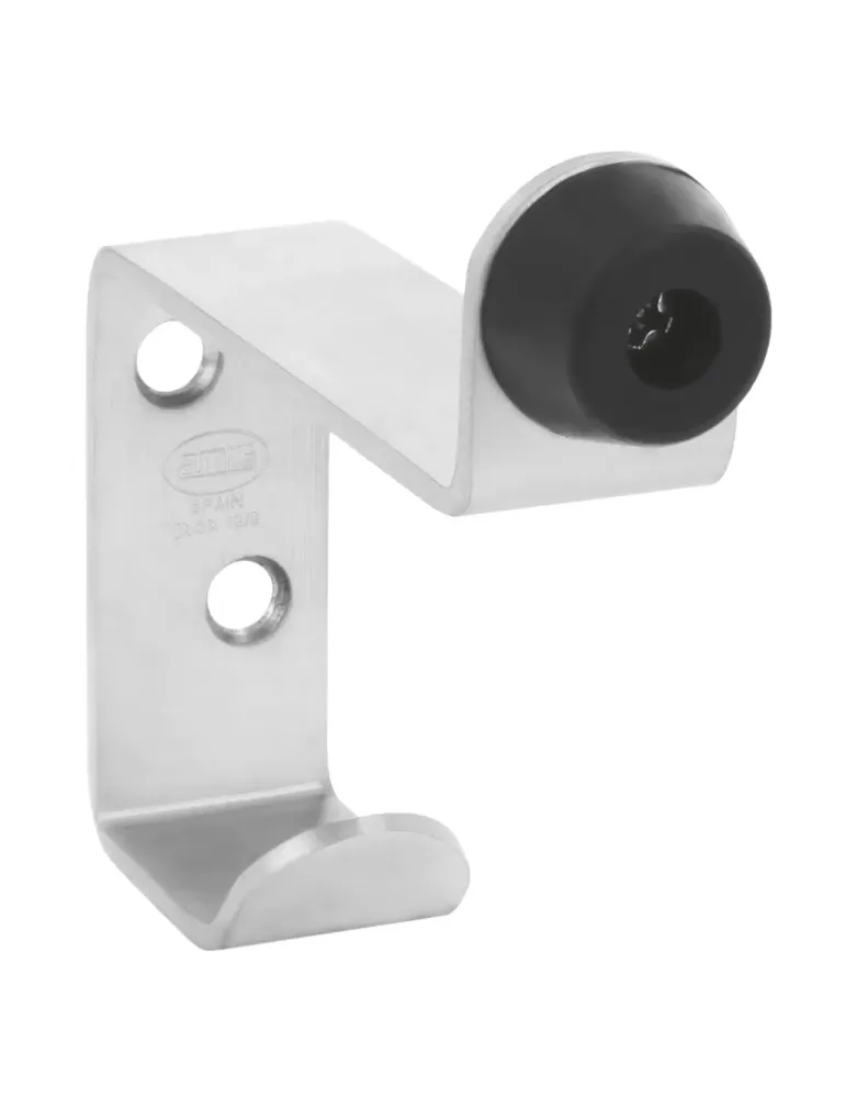 Colgador con tope 13 - 68 x 50 mm - Acero inoxidable 18/8 - Mate