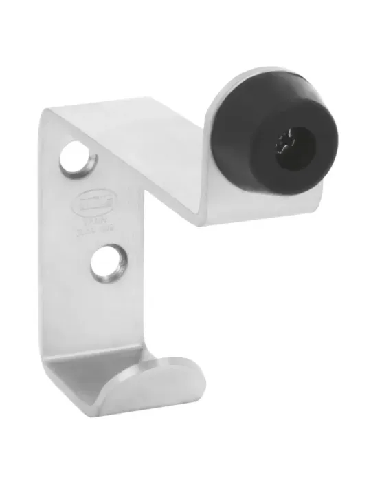 Colgador con tope 13 - 68 x 50 mm - Acero inoxidable 18/8 - Mate