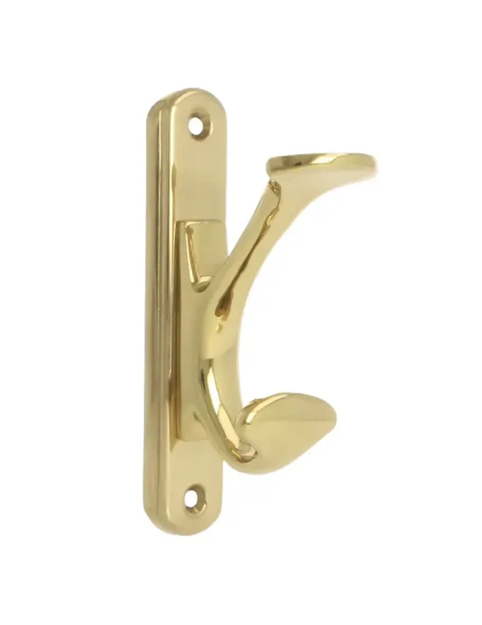 Colgador de pared doble 52 - 137 x 29 mm - Latón - Pulido
