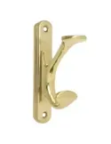 Colgador de pared doble 52 - 137 x 29 mm - Latón - Pulido