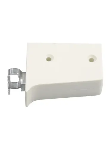 Colgador mueble 12 - 59 x 49 mm - Acero zincado / PVC - Blanco