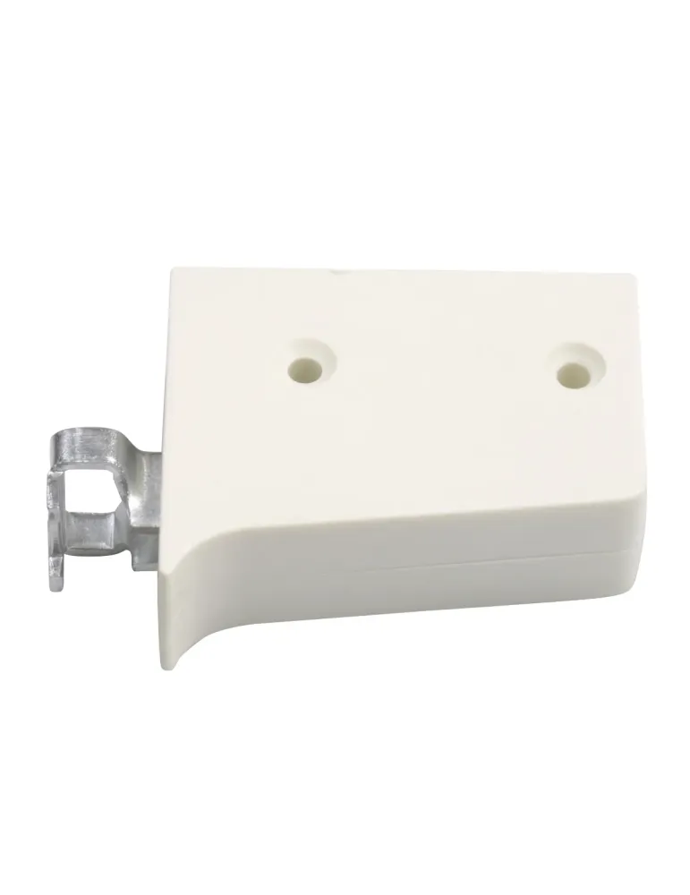 Colgador mueble 12 - 59 x 49 mm - Acero zincado / PVC - Blanco