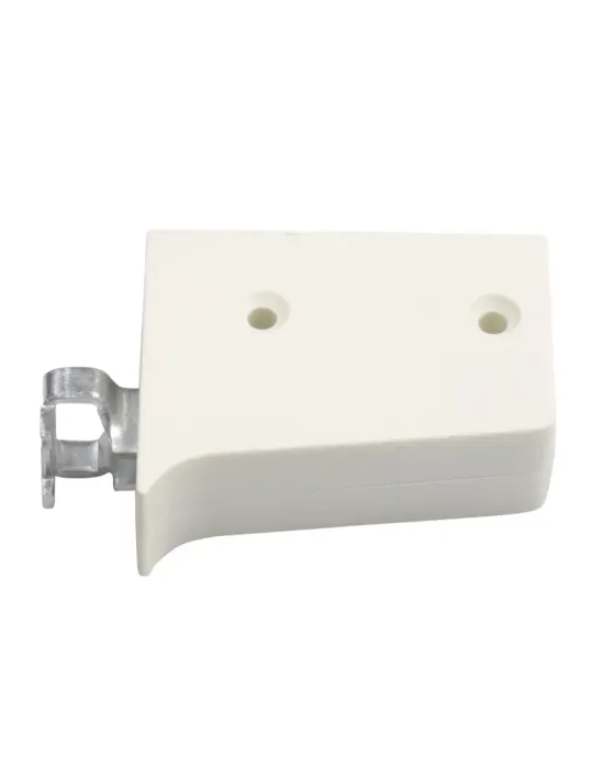 Colgador mueble 12 - 59 x 49 mm - Acero zincado / PVC - Blanco