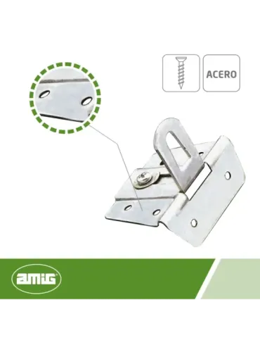 Colgador mueble 4 - 64 x 47 mm - Acero - Zincado 2