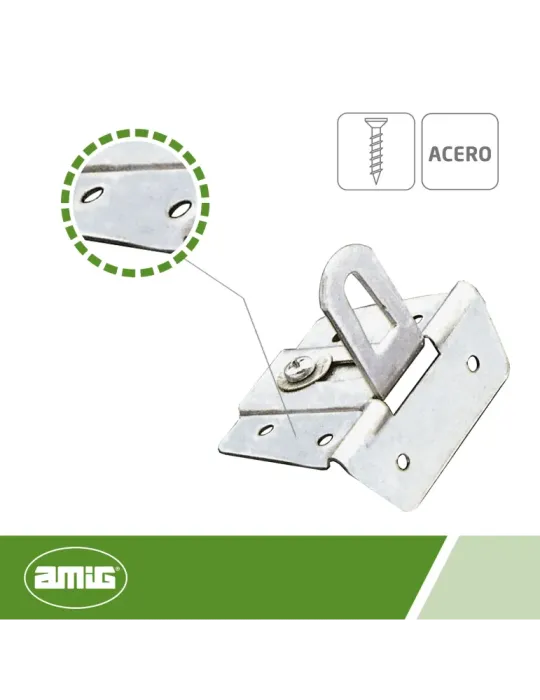Colgador mueble 4 - 64 x 47 mm - Acero - Zincado