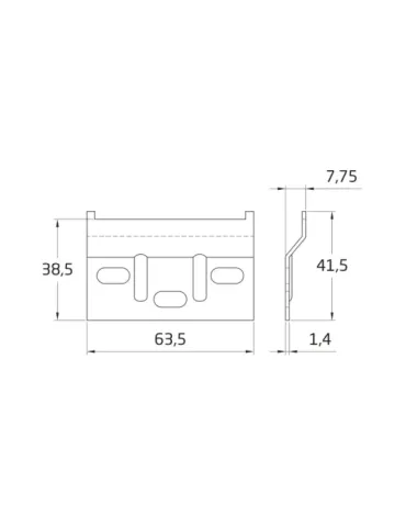 Colgador mueble 8 - Acero - Zincado