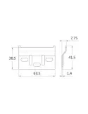 Colgador mueble 8 - Acero - Zincado