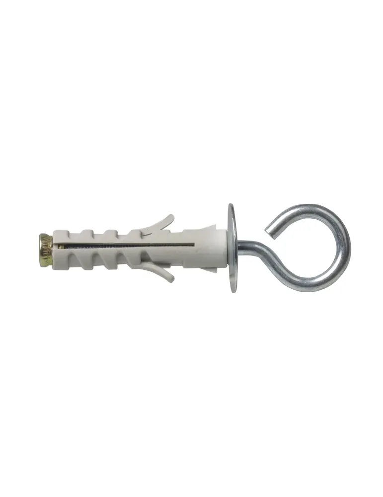 Taco con hembrilla cerrada - M4 - Acero / Nylon - Gris