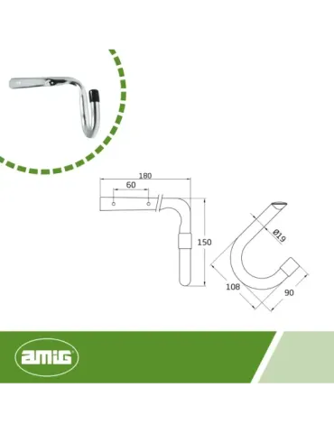 Colgador techo para bicicleta Mod. 750 2