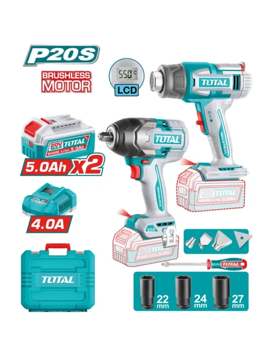 Combo llave de impacto / Decapadora a batería TOSLI250983E